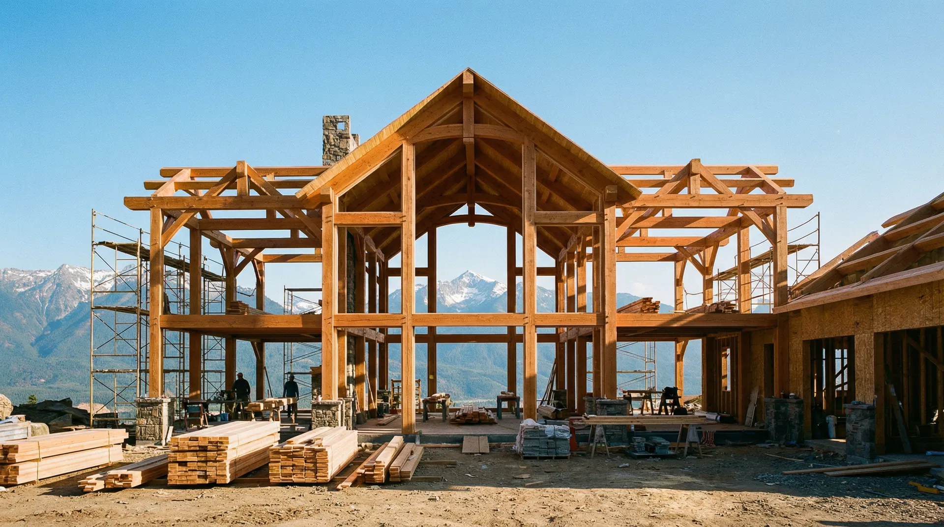 Custom home construction progress